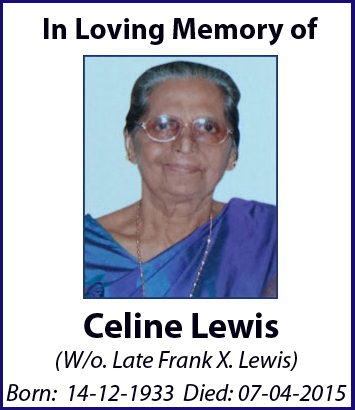 In Loving Memory of Late Celine Lewis, Kallianpur