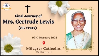 Final Journey Of Gertrude Lewis (86 Years) | LIVE From Kallianpur