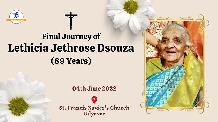 Final Journey of Lethicia Jethrose Dsouza (89 Years) | LIVE from Udyavara |