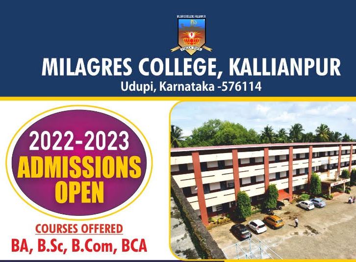2022-2023 Admission Open at Milagres, College, Kallianpur