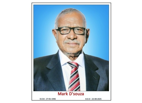 Obituary: Mark John D’Souza (79), Kallianpur, Milagres Udupi