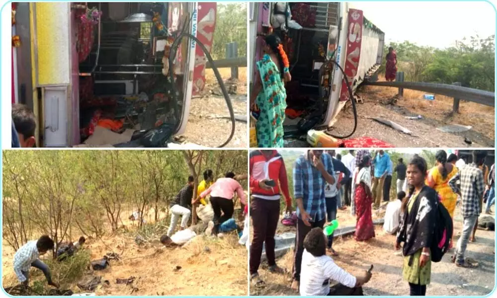 At least 8 dead, 25 injured as bus topples in Karnataka’s Tumakuru district