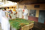 Monti feast, the festival of new harvest was celebrated on Monday in Kemmannu, with traditional gaiety and fervor.