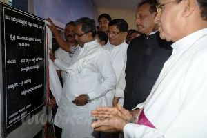 Karkala: CM Siddaramaiah lays foundation for community hall at St Lawrence Shrine, Attur
