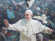 Popeâ€™s first portrait by former Red Guard living in Sydney