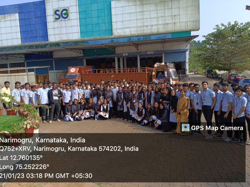 St Philomana College, Puttur : Industrial visit by BBA Students
