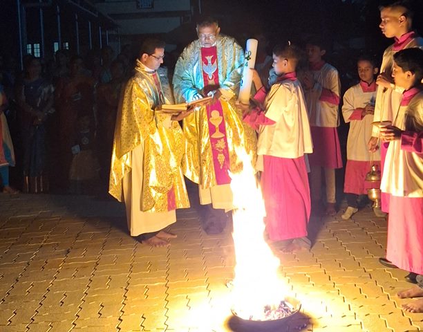 Easter Vigil celebrated at Our Lady of Perpetual Succour Church, Nirmalapadau