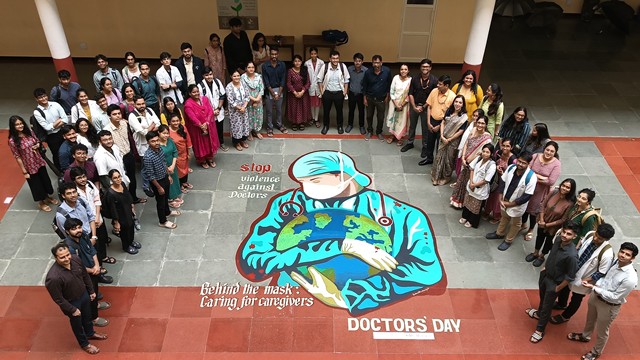 Doctors Day- Huge water colour painting unveiled in Manipal Doctors Day- Huge water colour painting unveiled in Manipal