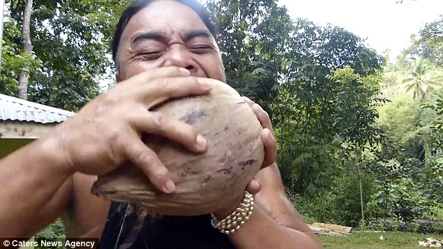 Shirva man claims he can break record for dehusking coconut by teeth