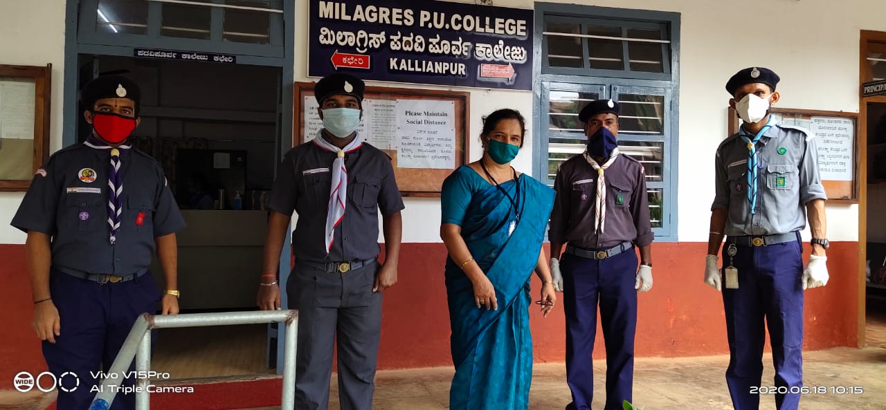 Second year PUC examination held with safety procedures in the district