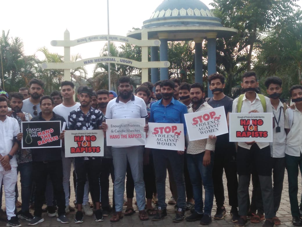 Change the law Hang the Rapists - Protest staged against rape and murder of Dr. Priyanka Reddy