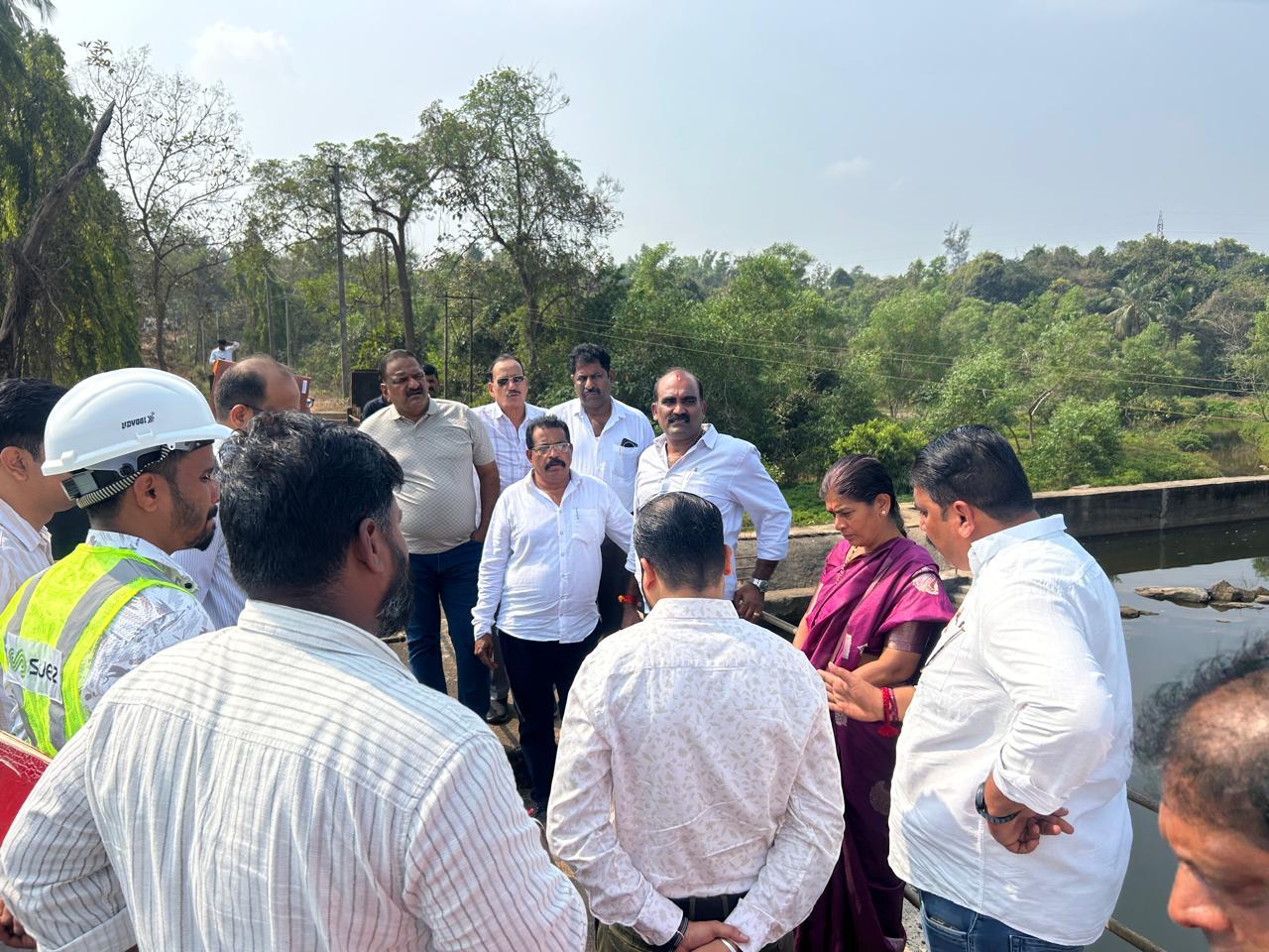 MLA Yash Pal Suvarna visits Baje Dam with officials MLA Yash Pal Suvarna visits Baje Dam with officials