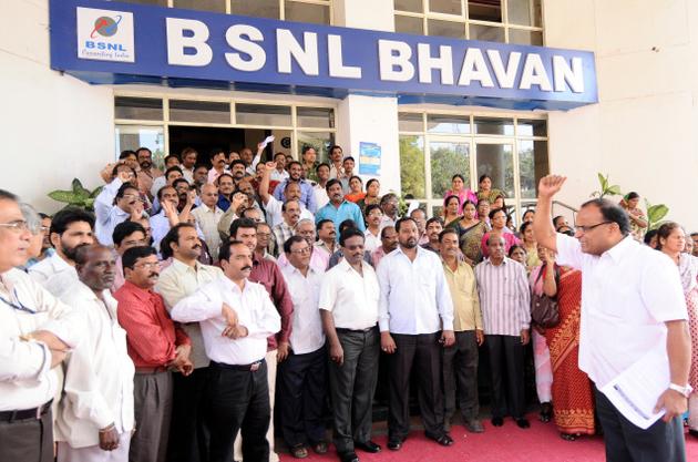 BSNL employees begin two-day strike in twin districts