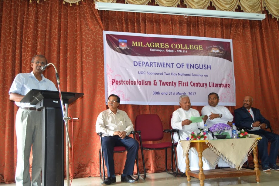 Two day National level Seminar on Post Colonialism and Twenty First Century Liturature at Milagres College