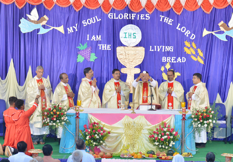 The Diamond Jubilee finale of St Philomena College begins with Solemn Eucharistic celebration