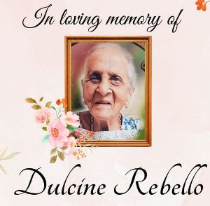 Obituary: Dulcine Rebello (103), Basrur, Kundapur Obituary: Dulcine Rebello (103), Basrur, Kundapur