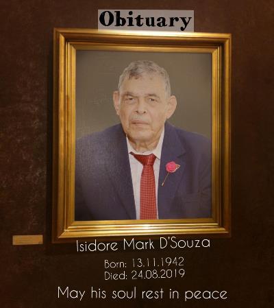 Obituary: Isidore Mark D’souza, Mudarangadi