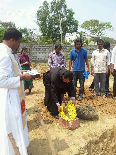 Foundation Stone laid for Mount Carmel School at Shivamogga