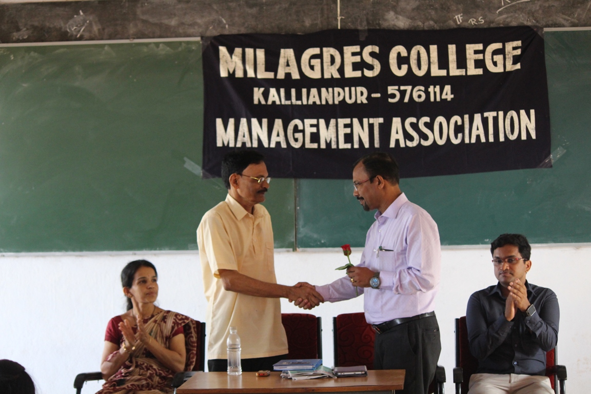 One day workshop on Stock Market and Mutual Funds for BBA students at Milagres College