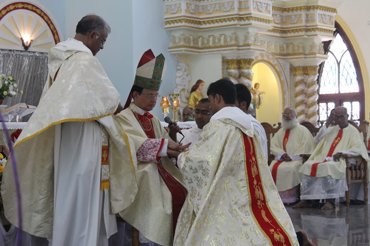 The priestly ordination of Deacon Meckenzie Mendonca held at Mount Rosary Church, Kallianpur