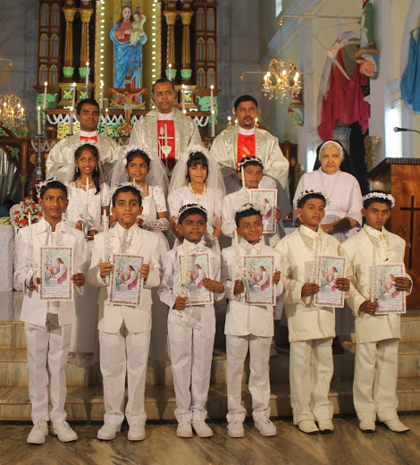 Ten children of Milagres Cathedral received First Holy Communion