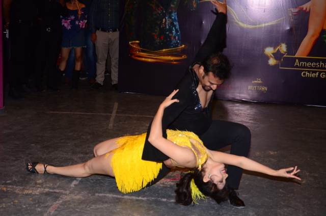 Actress Ameesha Patel and Sandip Soparrkar celebrates World Dance Day