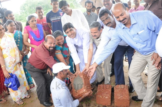 Foundation Stone laid for new community hall at Vamanjoor Church.