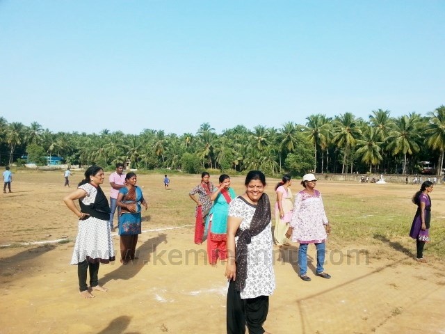 Volley ball and throw ball matches held at Govt. Junior College, Kemmannu.