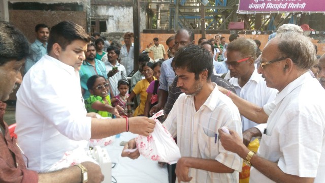 Gandhi Vichar Manch distributed Food grains & Sweets  To handicapped on occassion of Diwali
