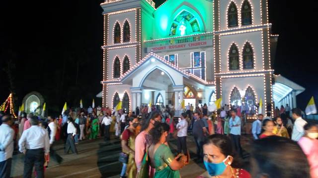 Mount Rosary Church, Santhekatte – Kallianpur - Vespers in preparation of Annual parish Feast.