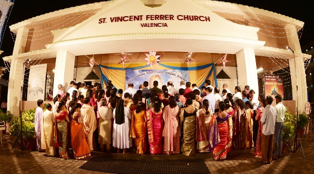 Thanks giving mass held at Valencia church
