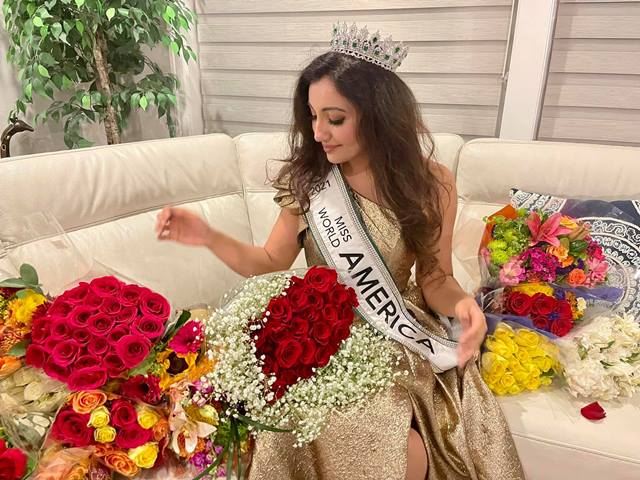 Miss World America 2021 winner Shree Saini gets glorious welcome at home