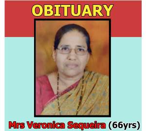 Obituary: Mrs Veronica Sequeira(66 Years, Mangalore.