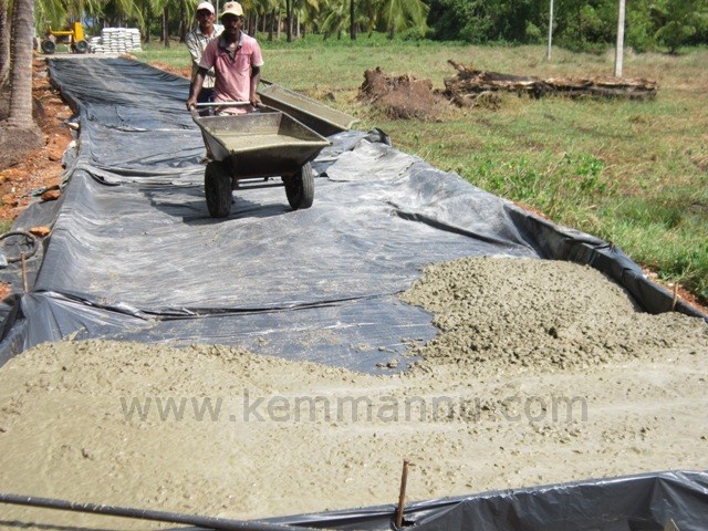 Kemmannu: Partial concretisation of Padukudru link Road in progress.