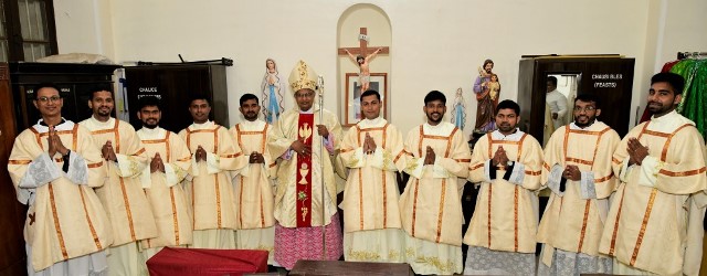 Bishop Peter Paul Saldanha Ordains 10 Deacons at St Joseph Church