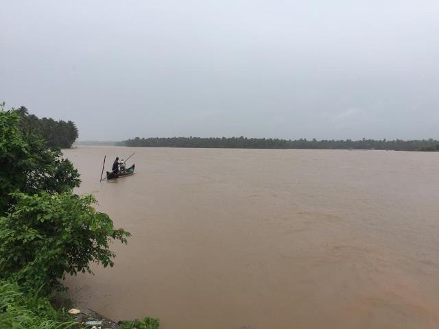 Heavy rain in Udupi, river Swarna overflows.