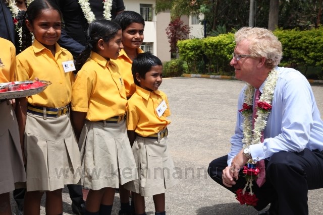 Stephen Paul Holmes of Wyndham Worldwide visited Christel House India, Bangalore.
