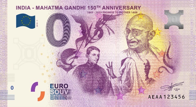 First-ever Euro Souvenir Banknotes launched to celebrate Gandhi’s 150th birth year
