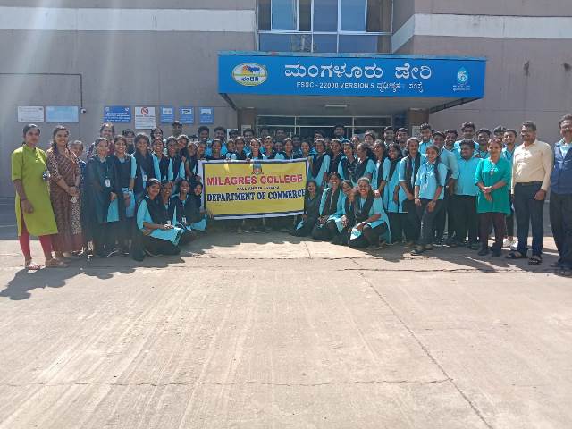 Industrial visit for Commerce Students of Milagres College Kallianpur.