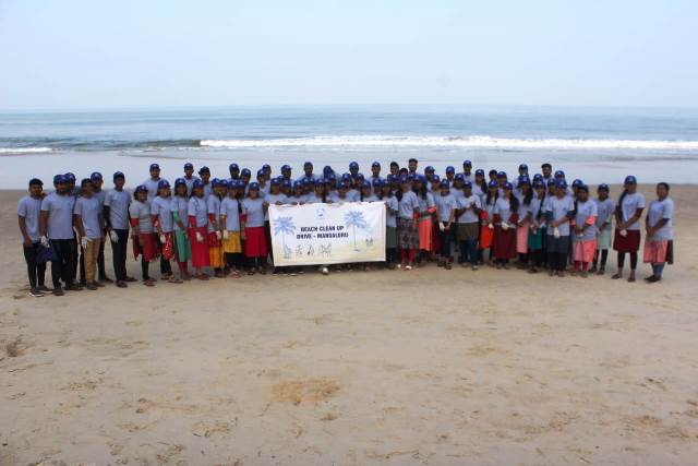 NSS Units of the Milagres College, Kallianpur, takes initiative to clean the Hoode beach.