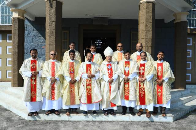 Newly appointed Auxiliary Bishop Most Rev Deepak Valerian Tauro visited Modankap Church