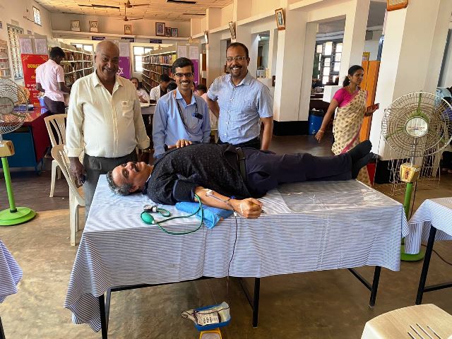 ‘Your Blood can Save a Life……’ Blood Donation Camp in Milagres College, Kallianpur.