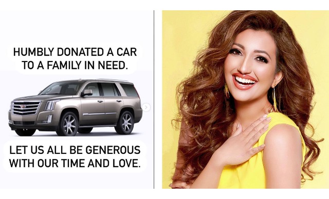 Miss World Saini donates Cadillac through Wheels for Wishes & Wellness.