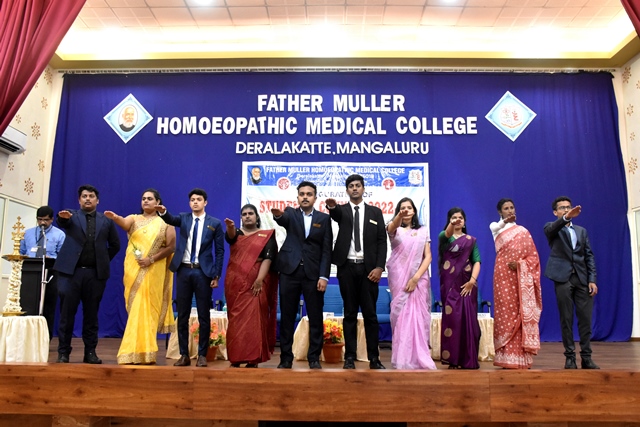 Inauguration of the Students’ Council 2022-23 at Father Muller Homoeopathic