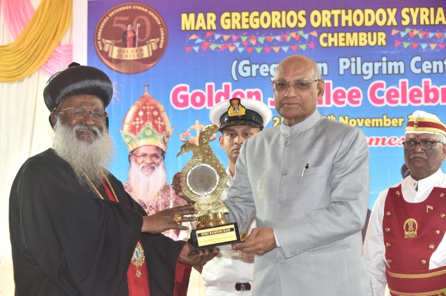 Maharashtra Governor attends Golden Jubilee Celebrations of Mar Gregorios Orthodox Syrian Church