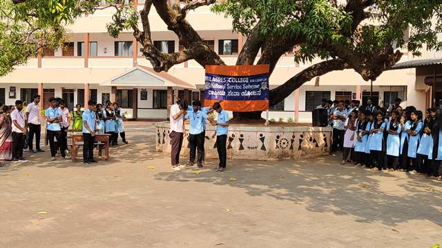 A short play on voting awareness and drug awareness at Milagres College Kalyanpur