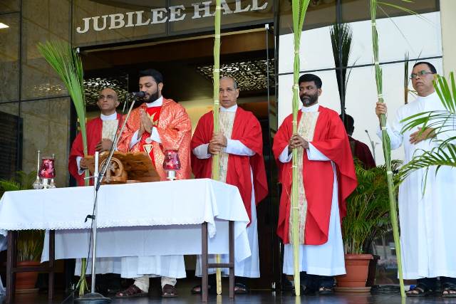Plam Sunday celebration at Milagrees church manglore