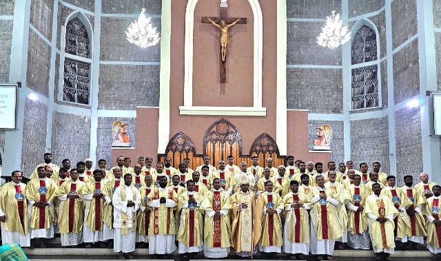 Chrism Mass at Diocese of Shimoga led by Bishop Francis Serrao SJ.