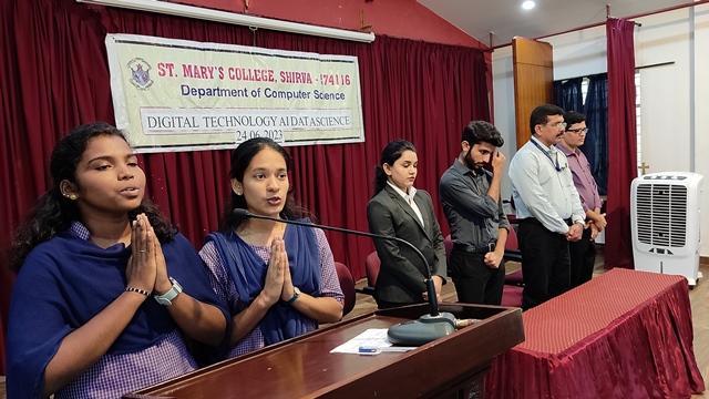 St Mary’s College Shirva organises  a special lecture on Digital Technology, AI Datascience
