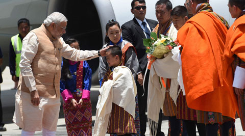 Narendra Modi arrives in Bhutan; gets a red carpet welcome